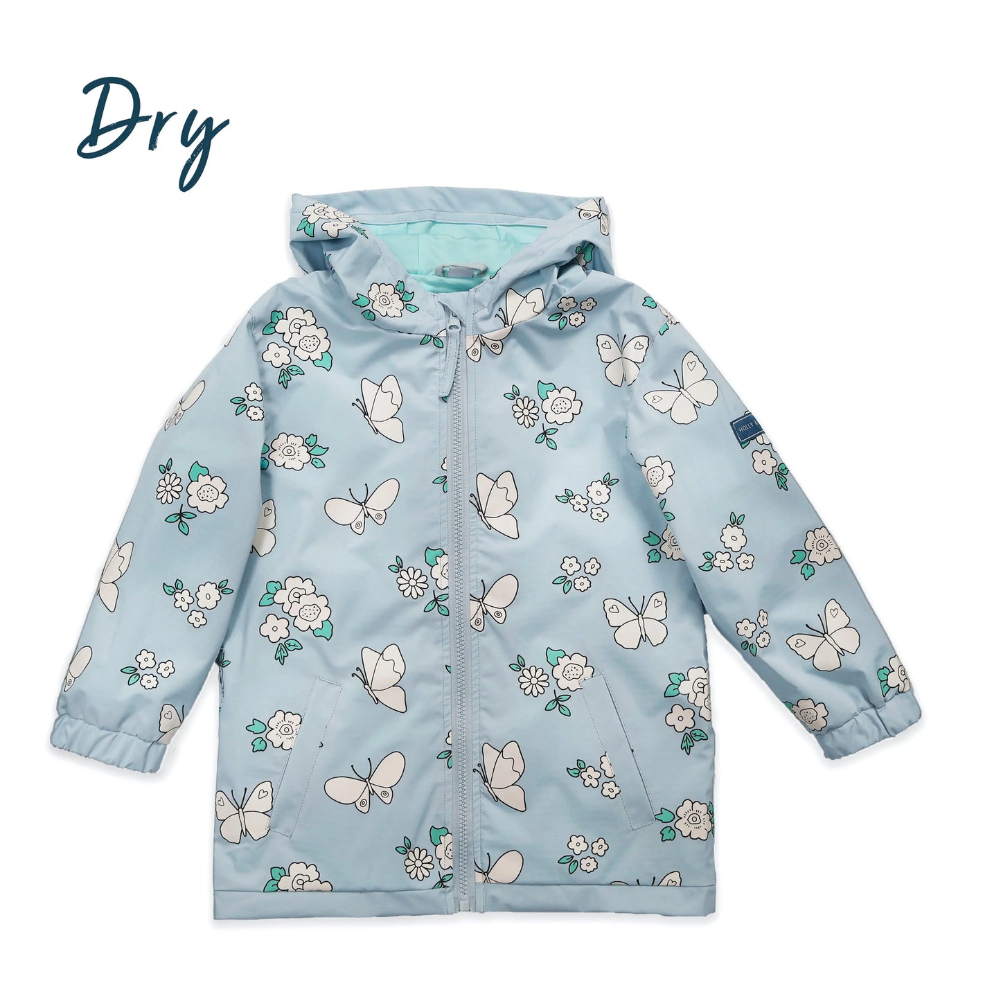 Butterfly Flower Colour Changing Raincoat uk.hollyandbeau.com
