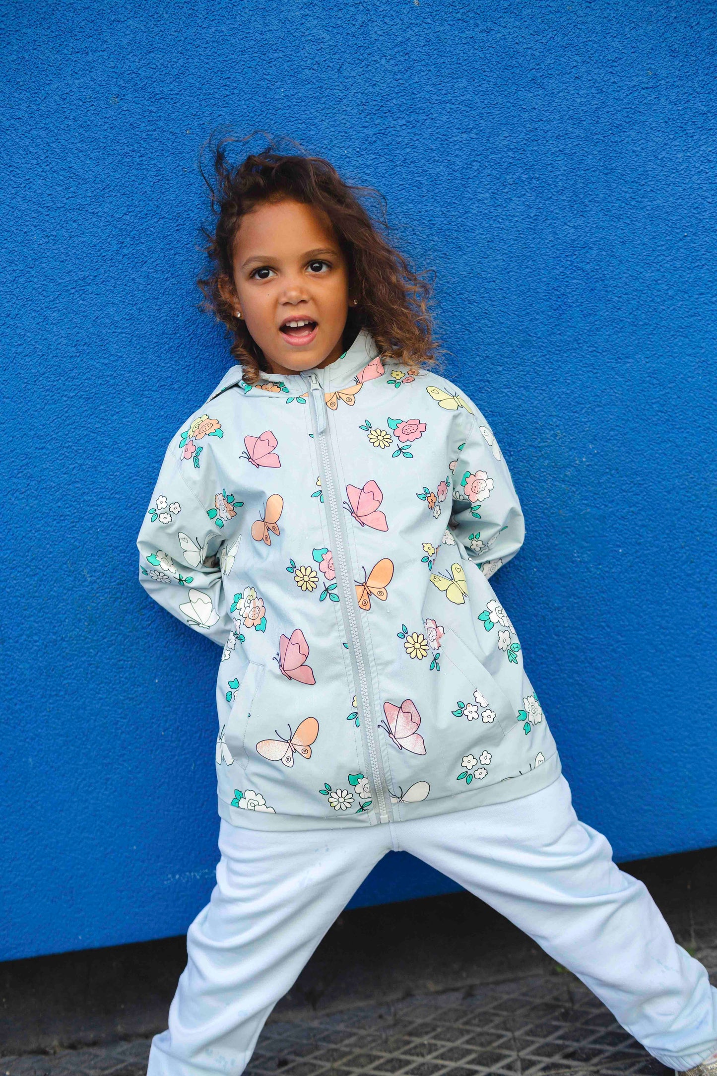 Butterfly Flower Colour Changing Raincoat uk.hollyandbeau.com