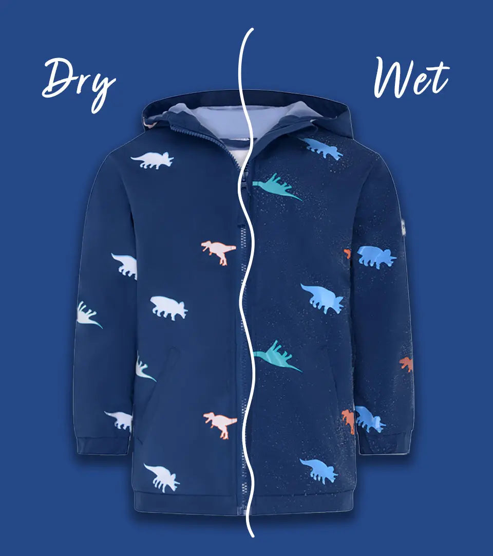 Dinosaur Colour Changing Raincoat Hollyandbeauu