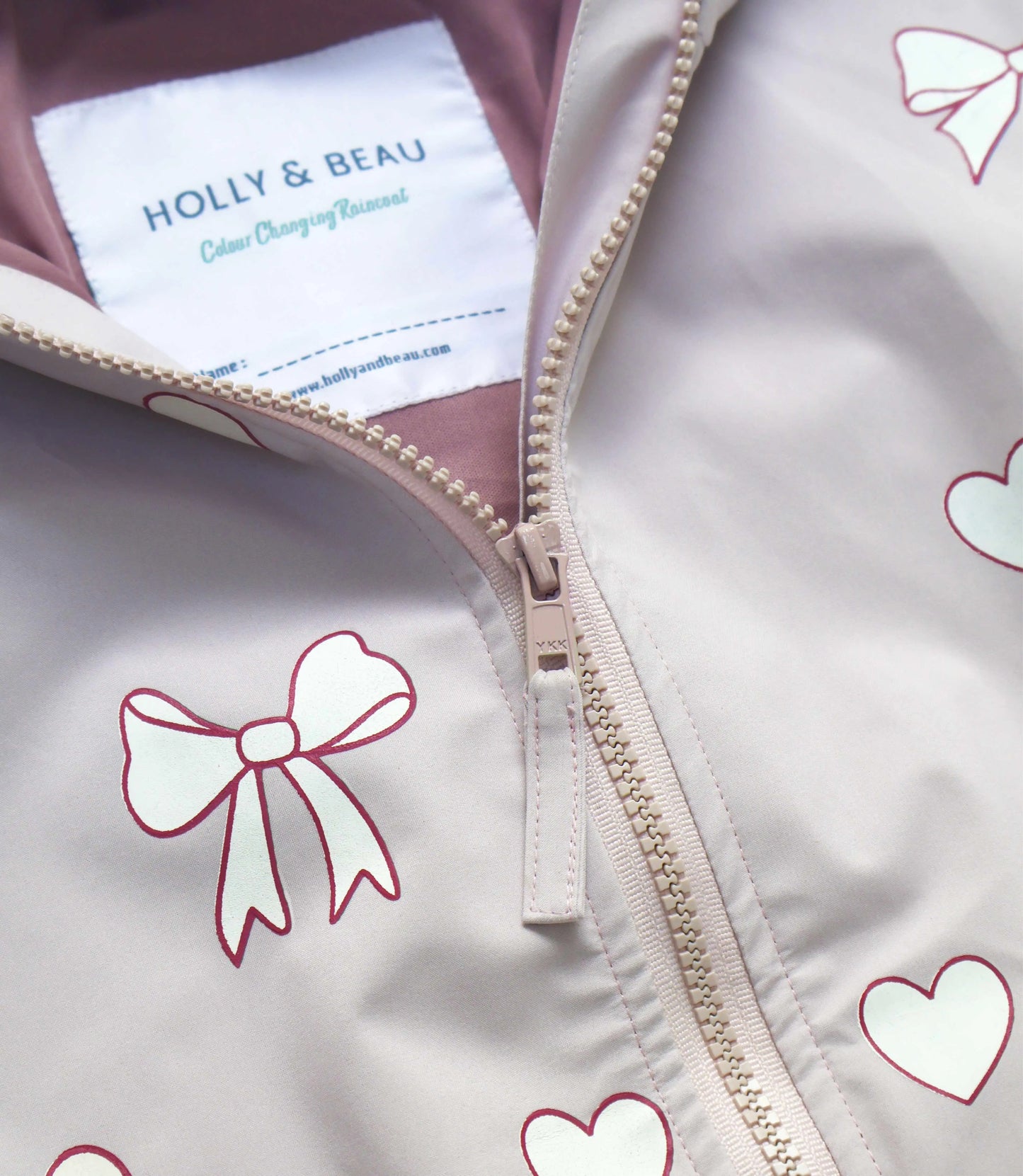 Hearts & Bows Colour Changing Raincoat Hollyandbeauu