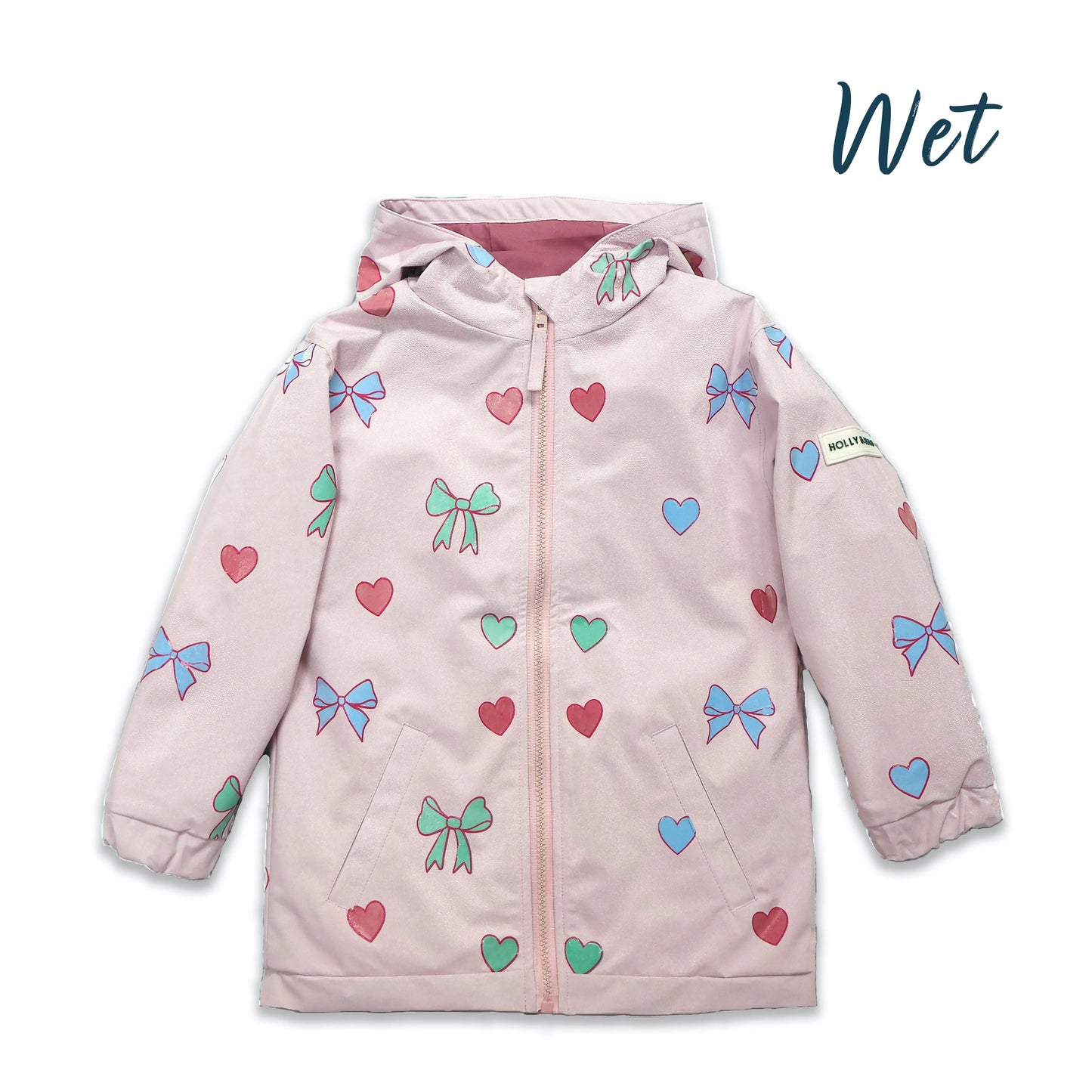 Hearts & Bows Colour Changing Raincoat Hollyandbeauu