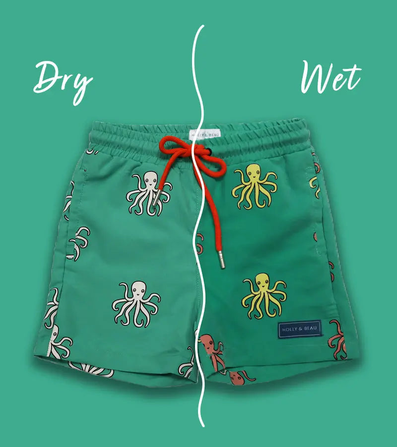 Octopus Colour Changing Swim Shorts Hollyandbeauu