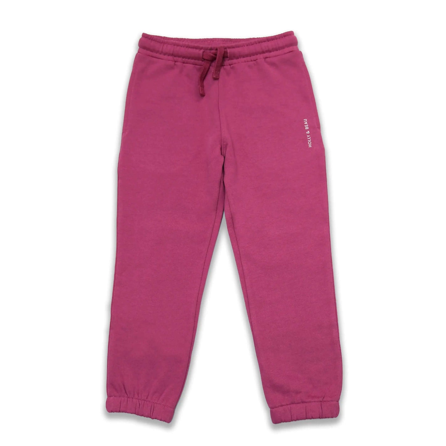 Organic Cotton Everyday Raspberry Pink Joggers Hollyandbeauu