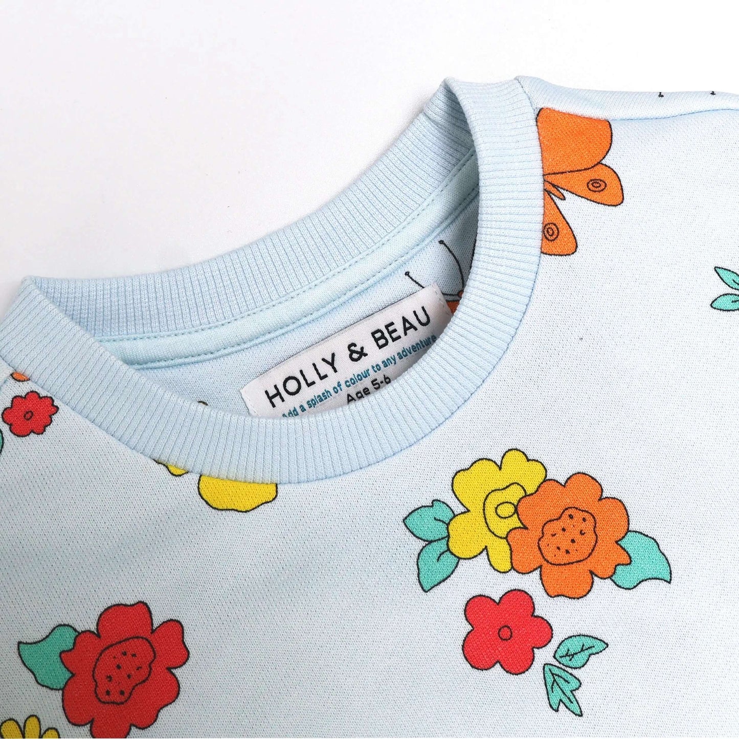 Organic Cotton Flower Print Sweatshirt Hollyandbeauu