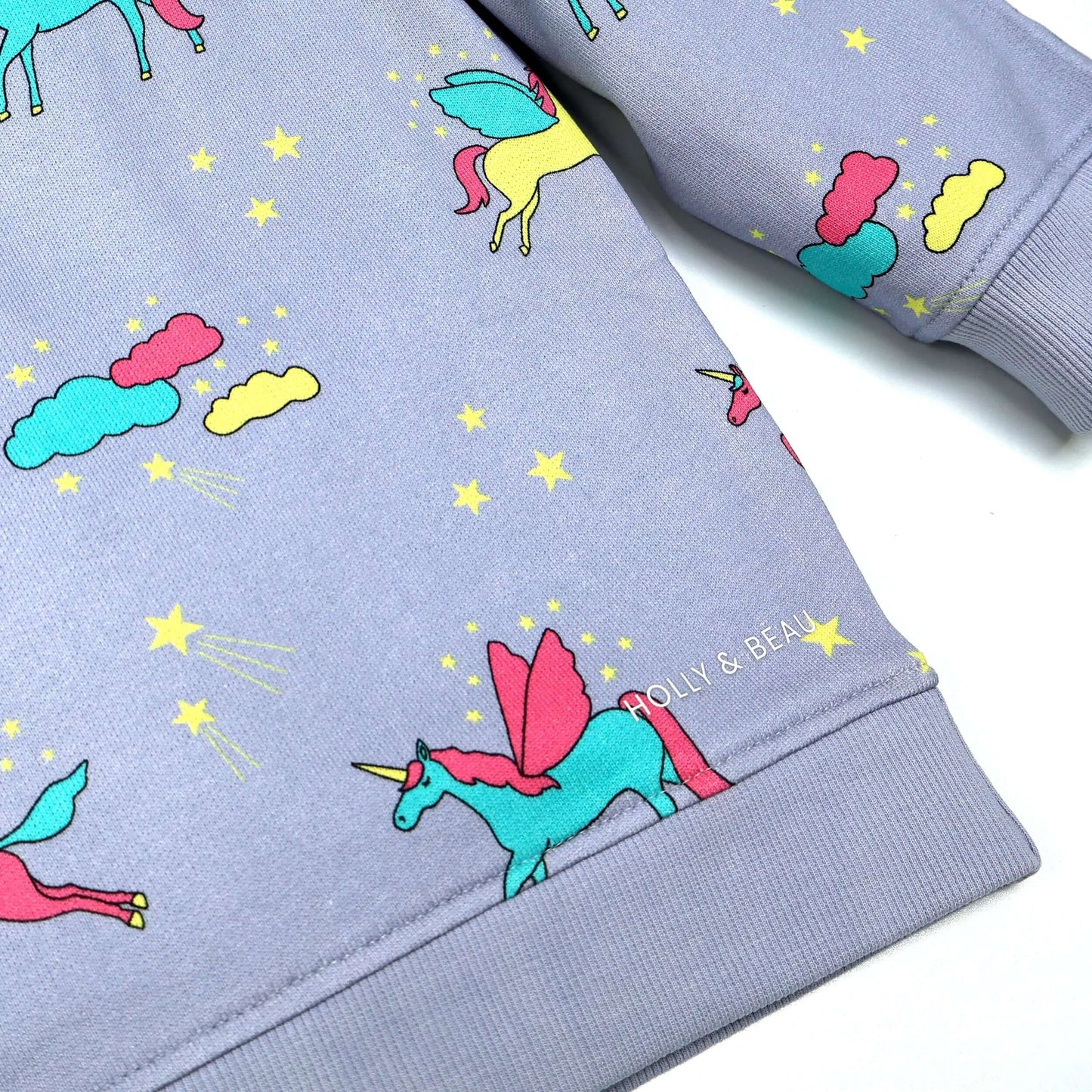 Organic Cotton Unicorn Sweatshirt Hollyandbeauu