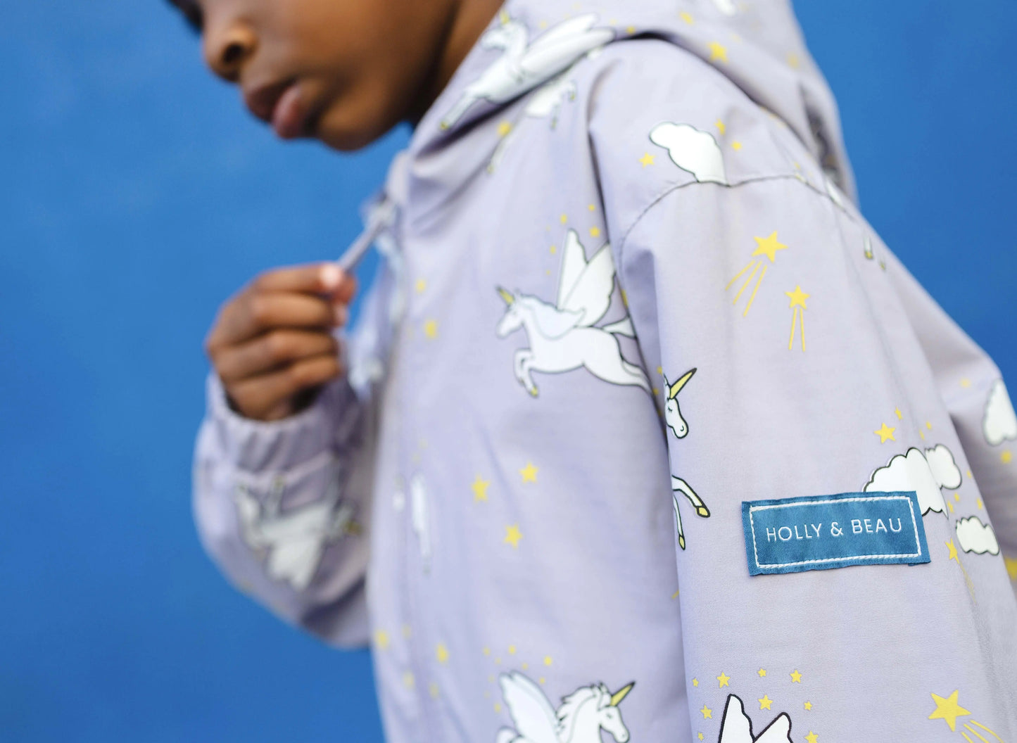 Purple Unicorn Colour Changing Raincoat Hollyandbeauu