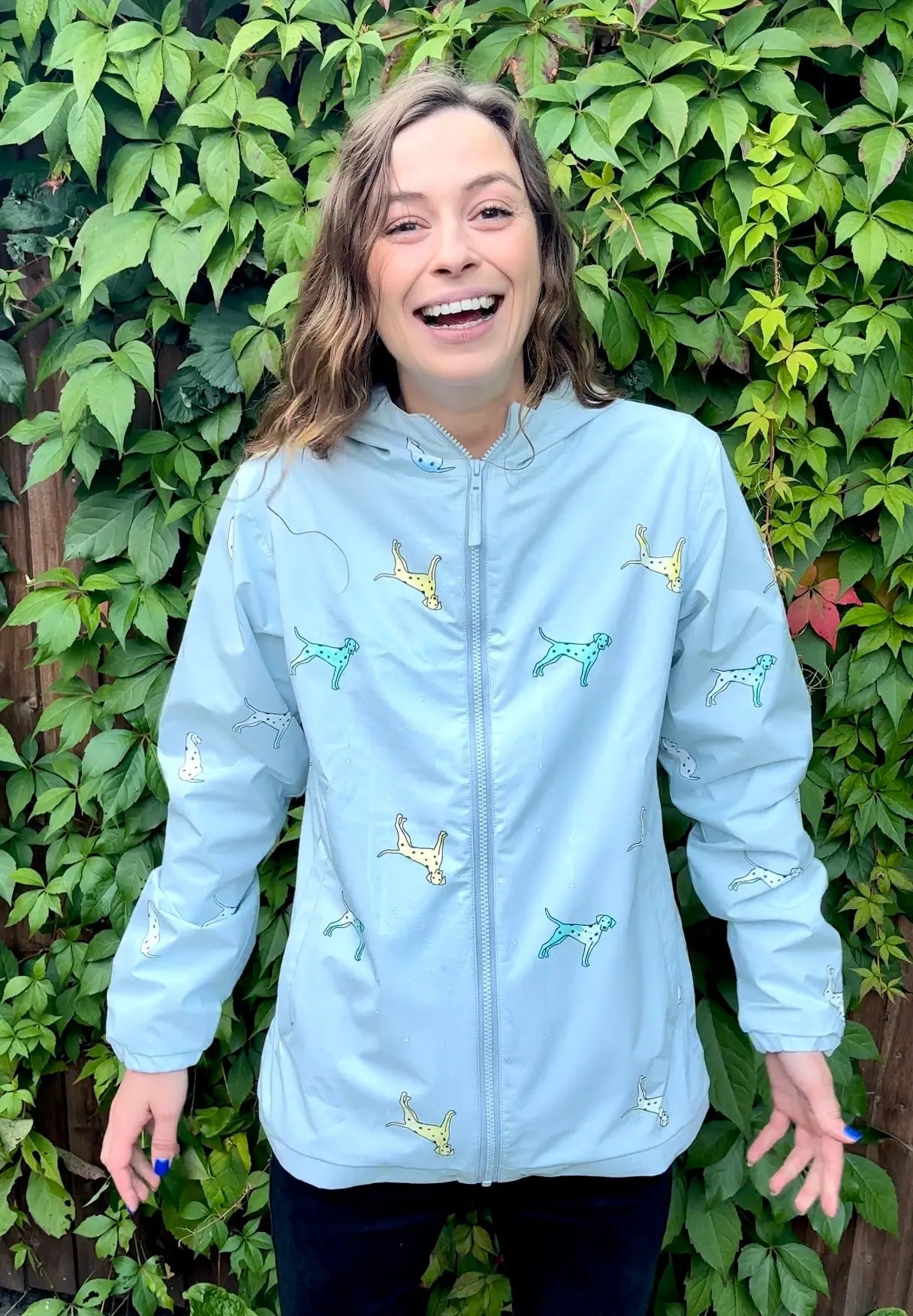 Women's Dalmatian Colour Changing Raincoat Hollyandbeauu