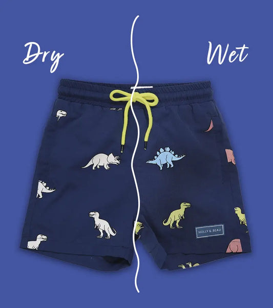 Dinosaur Colour Changing Swim Shorts Hollyandbeauu