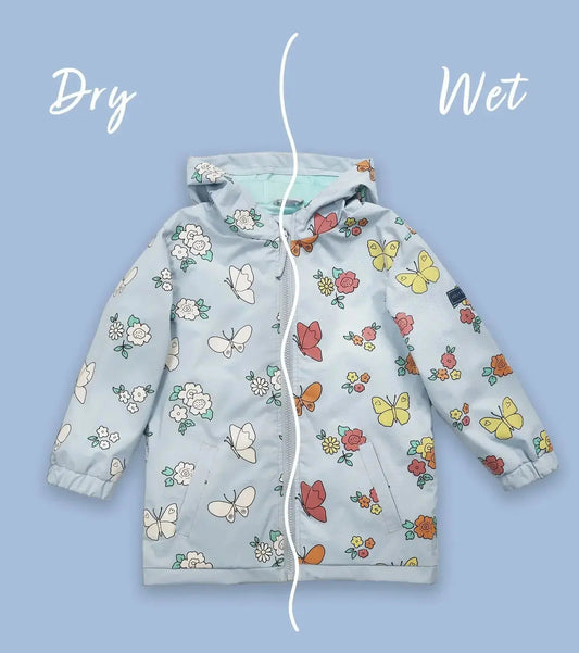Butterfly Flower Colour Changing Raincoat uk.hollyandbeau.com