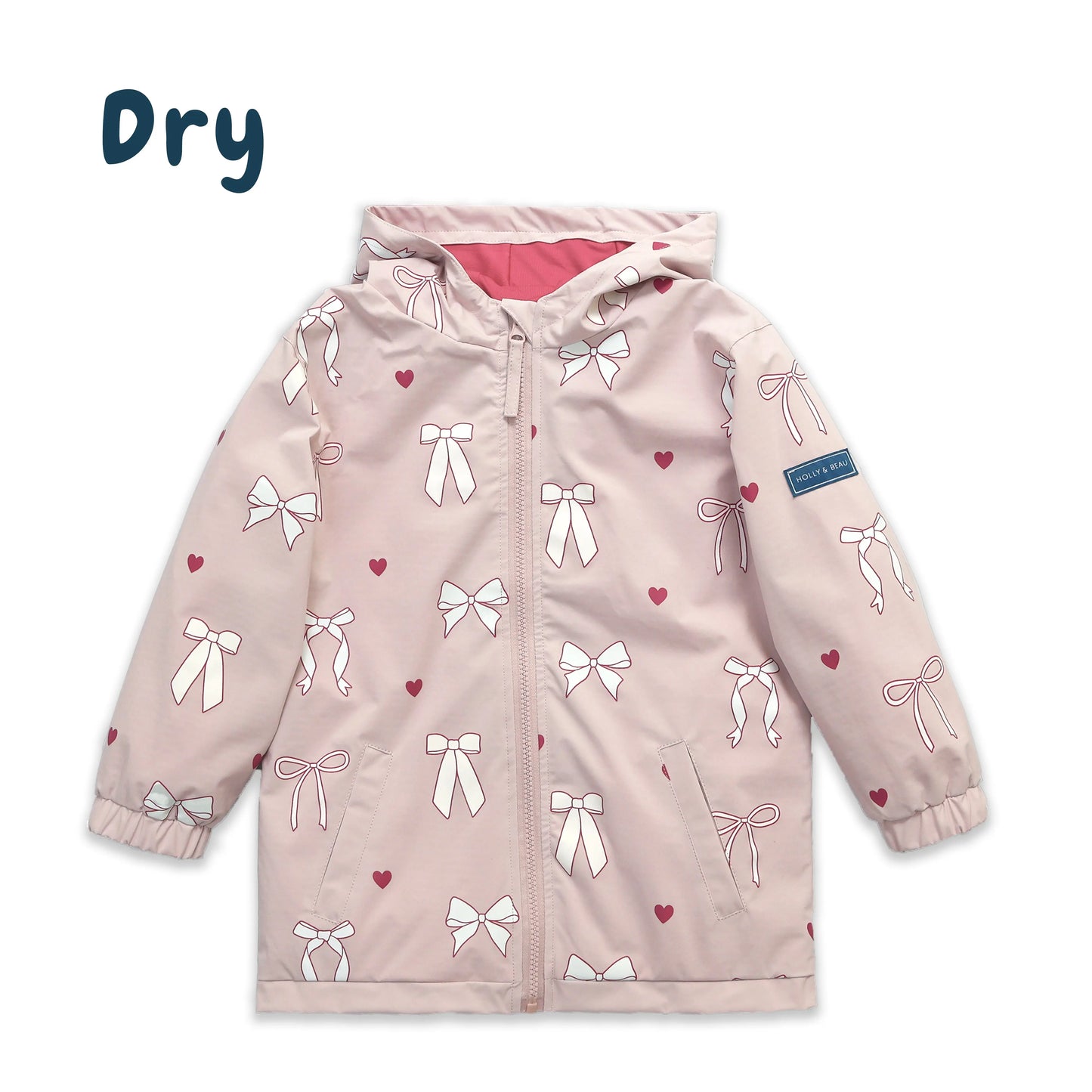 Hearts & Bows Colour Changing Raincoat Hollyandbeauu