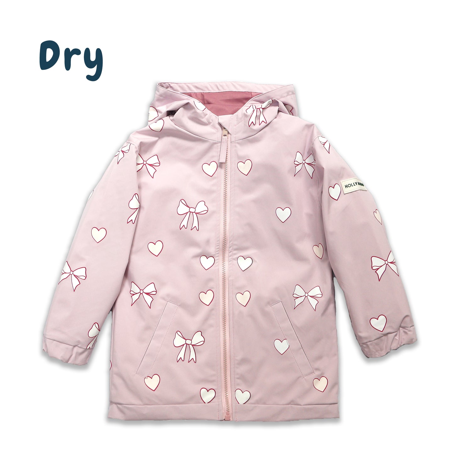 Hearts & Bows Colour Changing Raincoat
