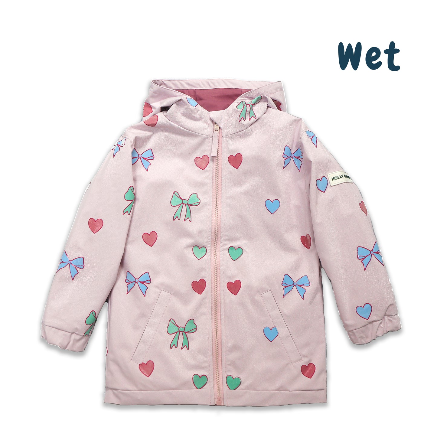 Hearts & Bows Colour Changing Raincoat