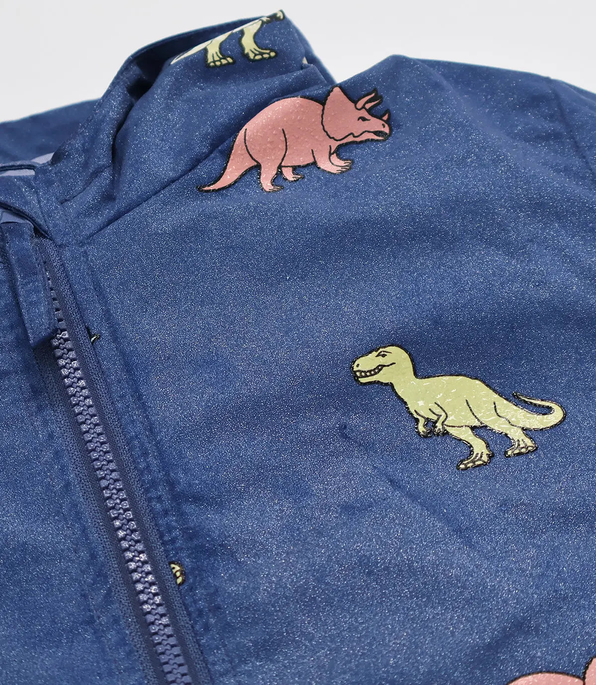 Navy Blue Dinosaur Colour Changing Raincoat Hollyandbeauu
