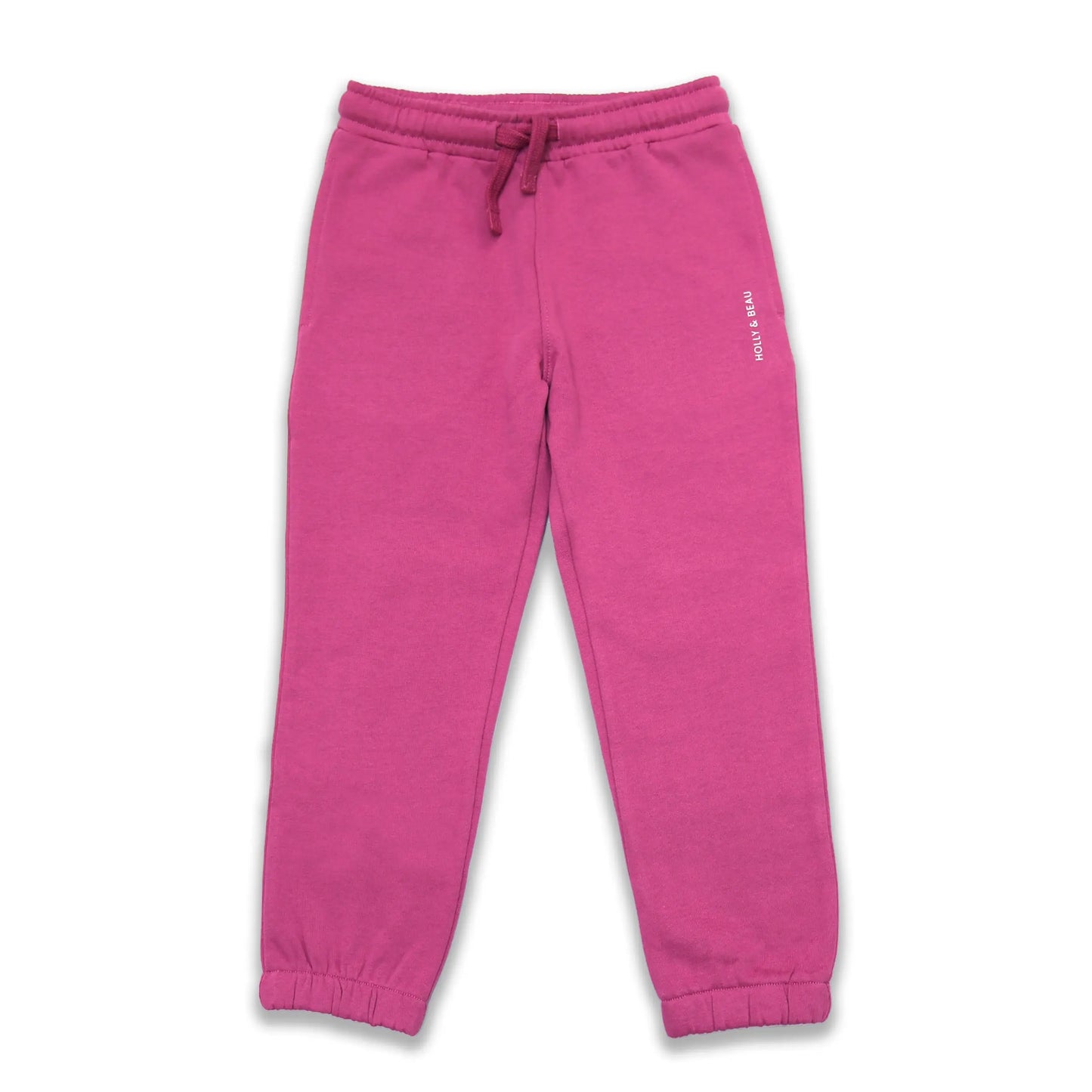 Organic Cotton Everyday Raspberry Pink Joggers Hollyandbeauu