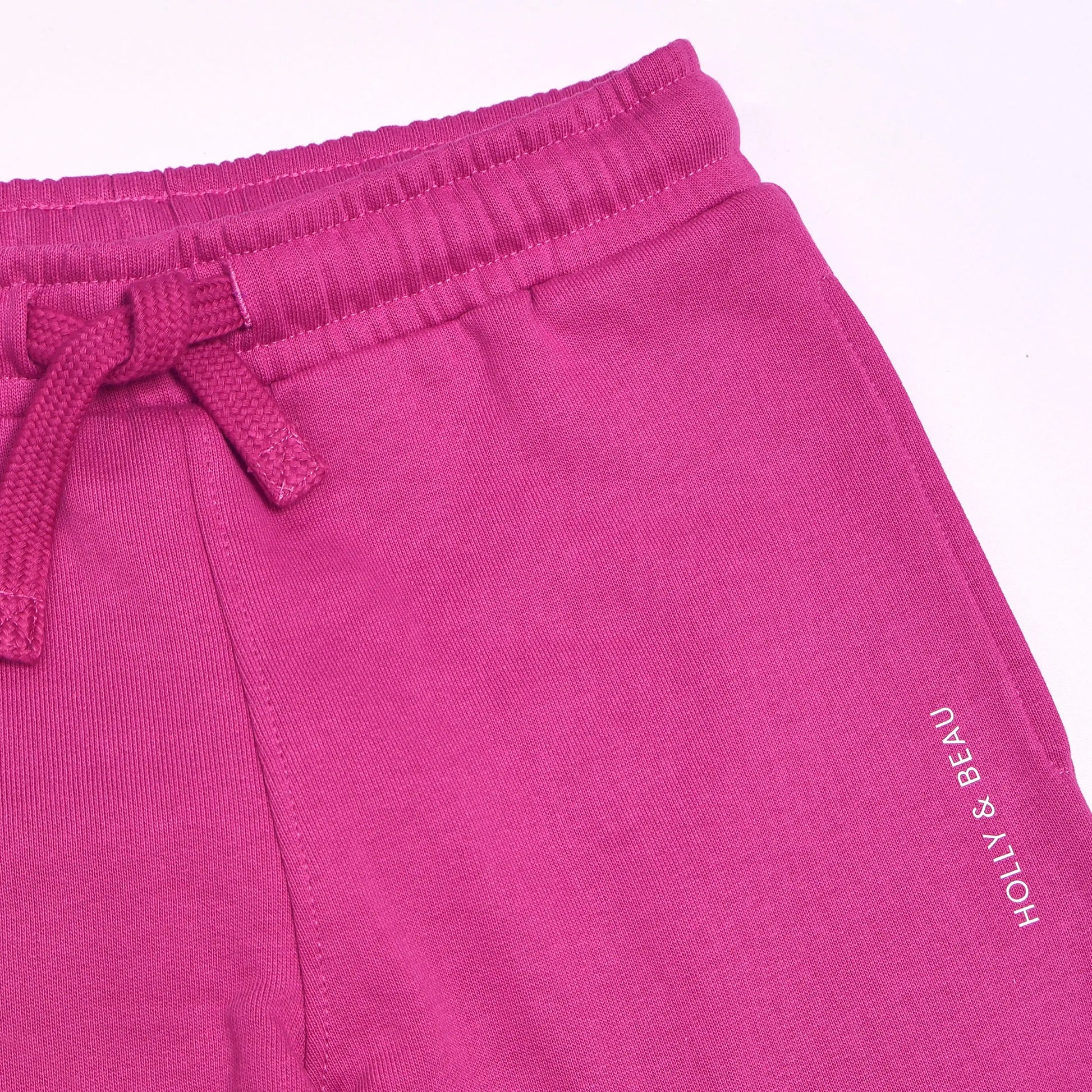 Organic Cotton Everyday Raspberry Pink Joggers Hollyandbeauu