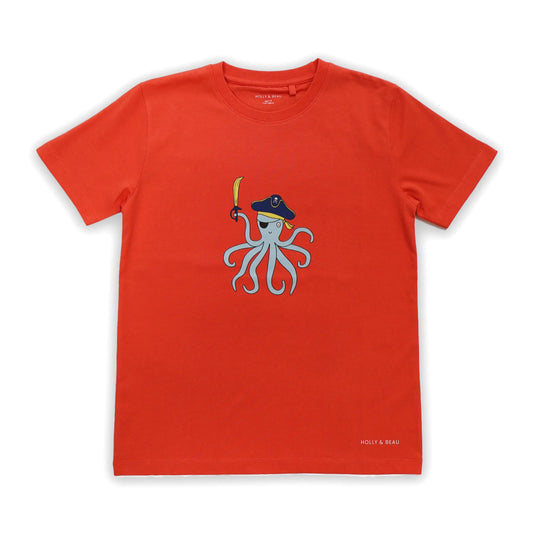 Organic Cotton Octopus T-Shirt Hollyandbeauu