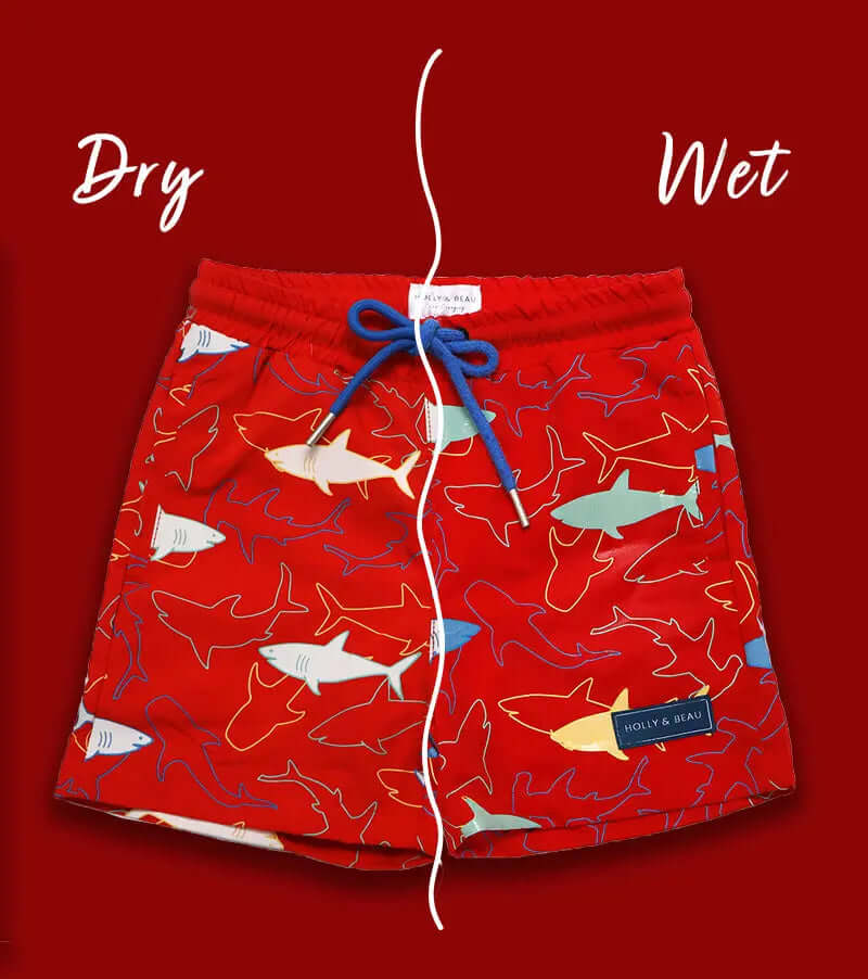Sharks Colour Changing Swim Shorts Hollyandbeauu