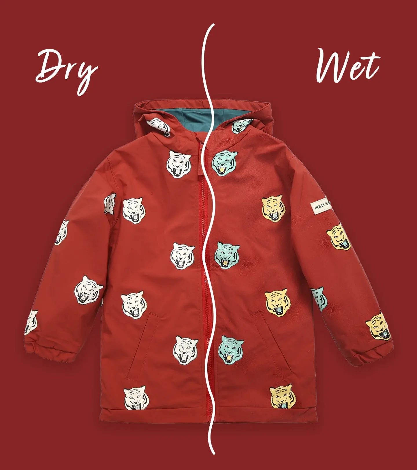 Tiger Colour Changing Raincoat Hollyandbeauu