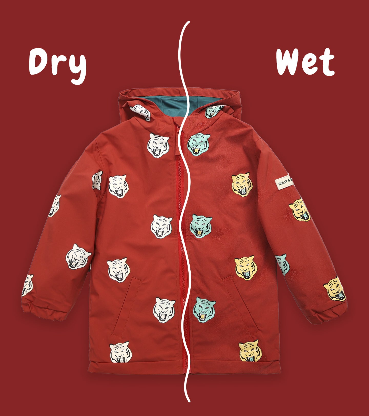 Tiger Changing Raincoat