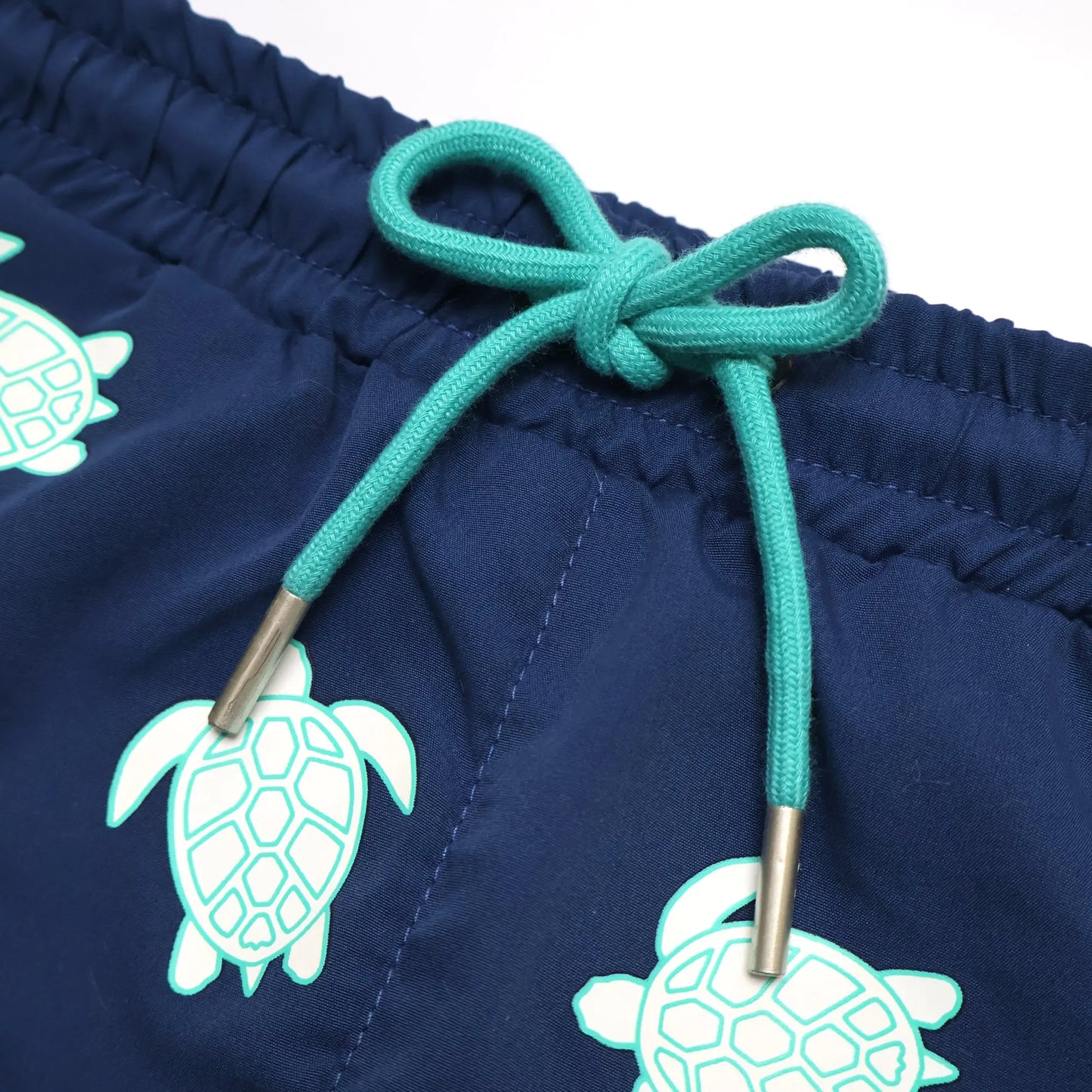 Turtle design detail drawstring view colour changing boys swim shorts by Holly and Beau