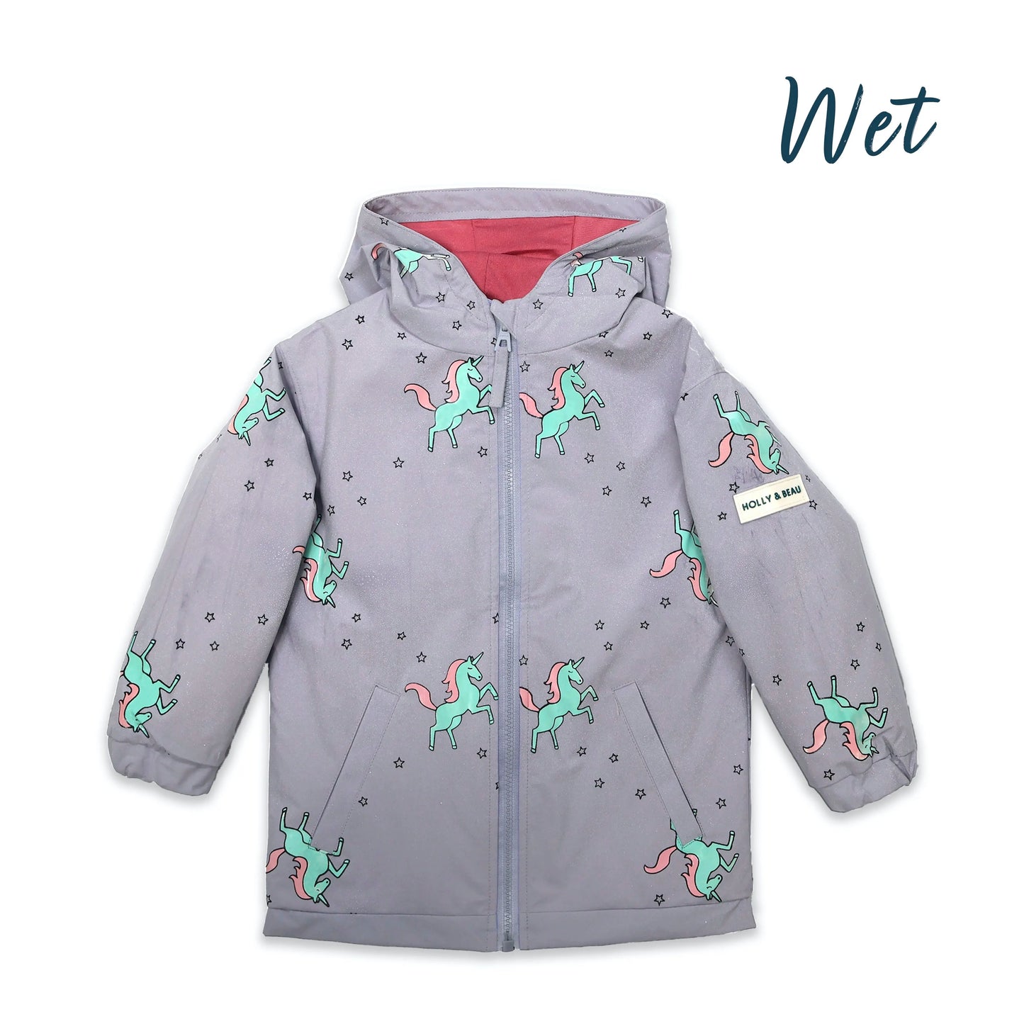 Unicorn Colour Changing Raincoat Hollyandbeauu