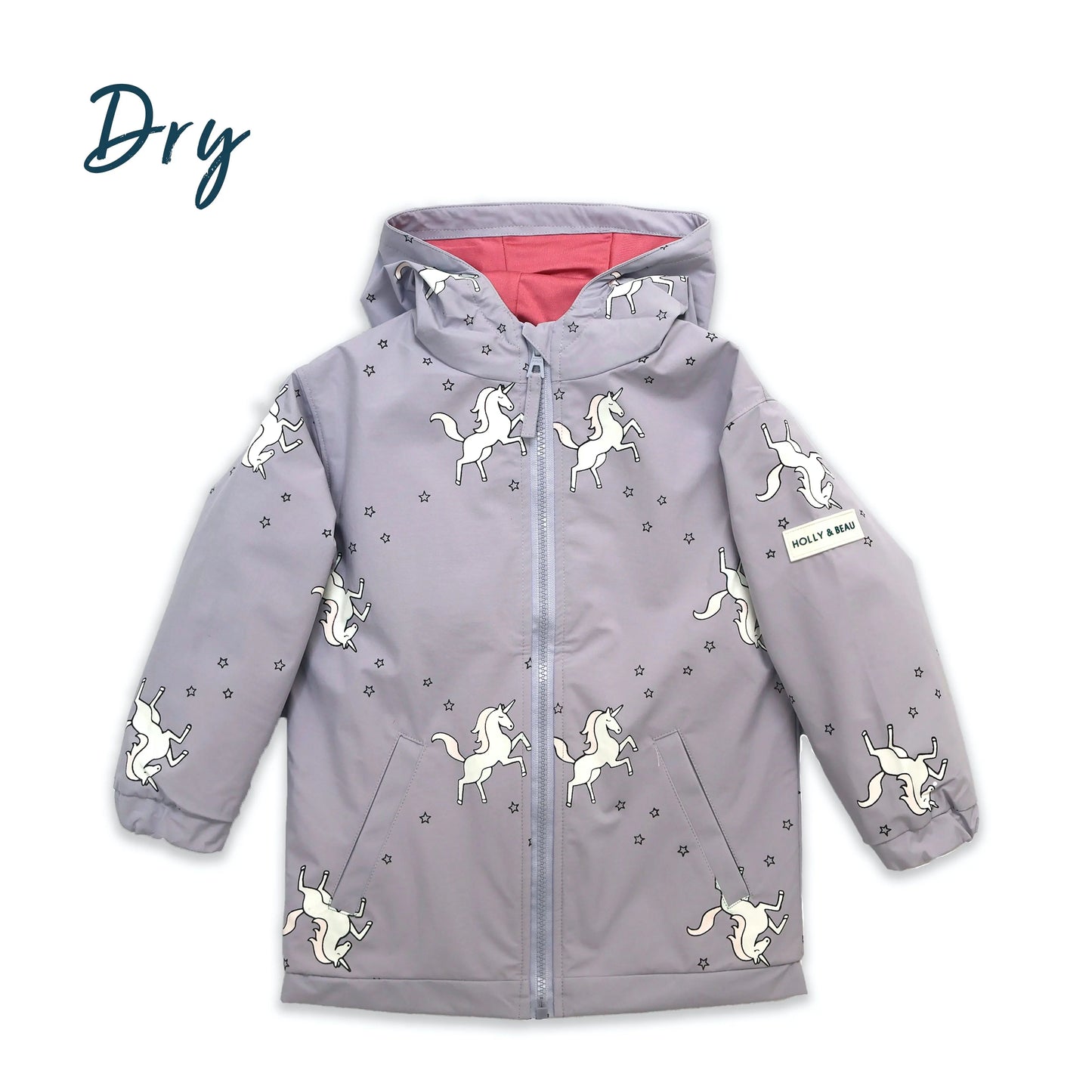 Unicorn Colour Changing Raincoat Hollyandbeauu