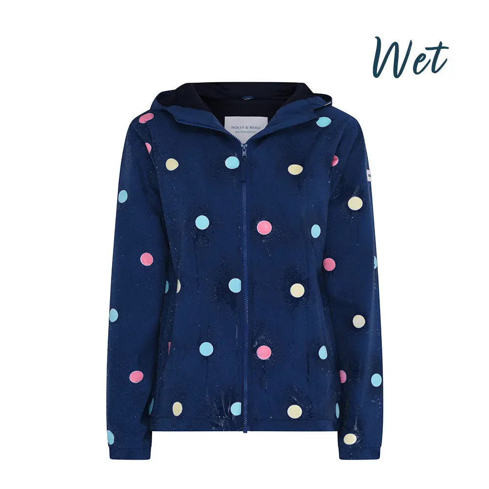 Women's Polka Dot Colour Changing Raincoat Hollyandbeauu