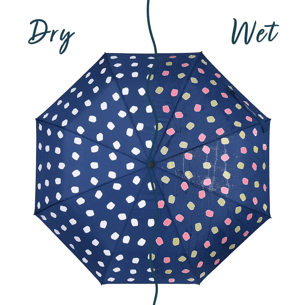 Women's Polka Dot Colour Changing Umbrella Hollyandbeauu