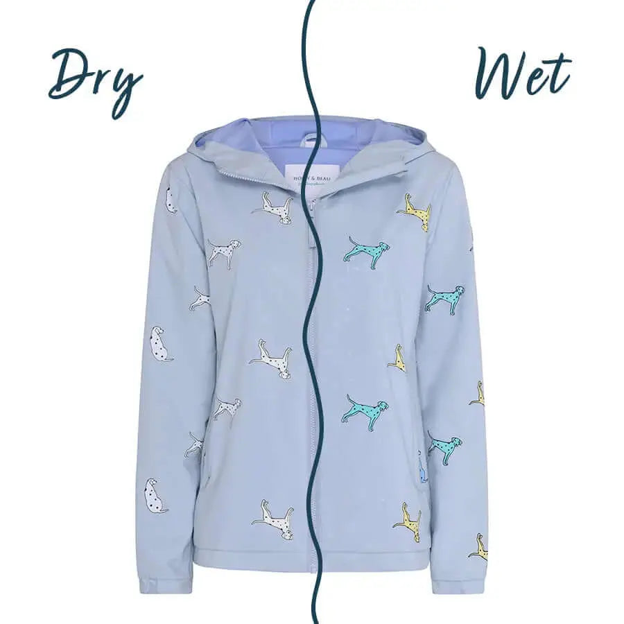 Womens Dalmatian Colour Changing Raincoat Hollyandbeauu