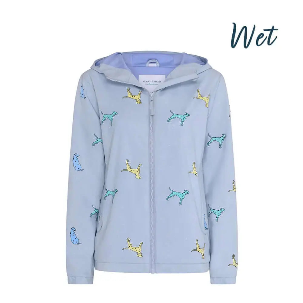 Womens Dalmatian Colour Changing Raincoat Hollyandbeauu