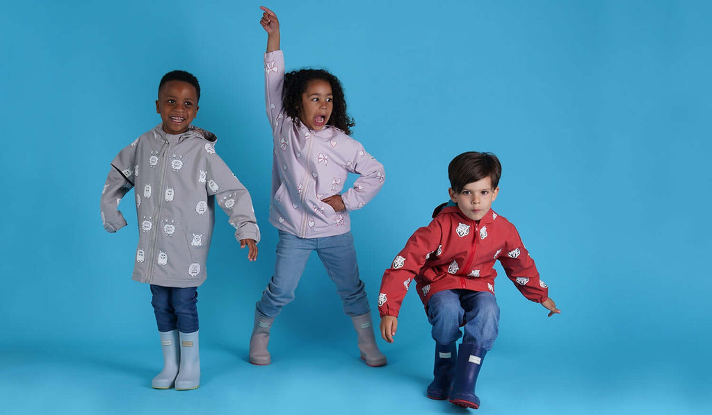 Parapluie Enfant Holly & Beau - Change De Couleur - Motif Animaux Bleu Marine - Dès 3 Ans (36 Mois) - Neuf