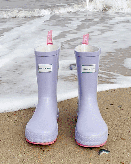 Kids natural rubber welly boots. soft cotton lining ensures little feet are comfortable and ready for any outdoor adventure. A great gift for a little boy and a little girl